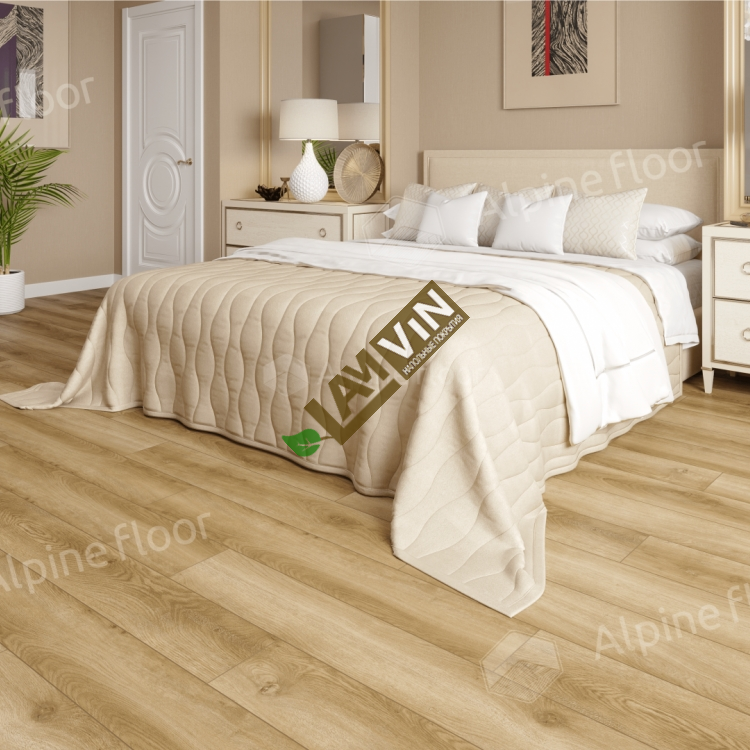 Ламинат Alpine Floor Дуб Генуя LF100-05, класс 33, толщина 8 мм, коричневый