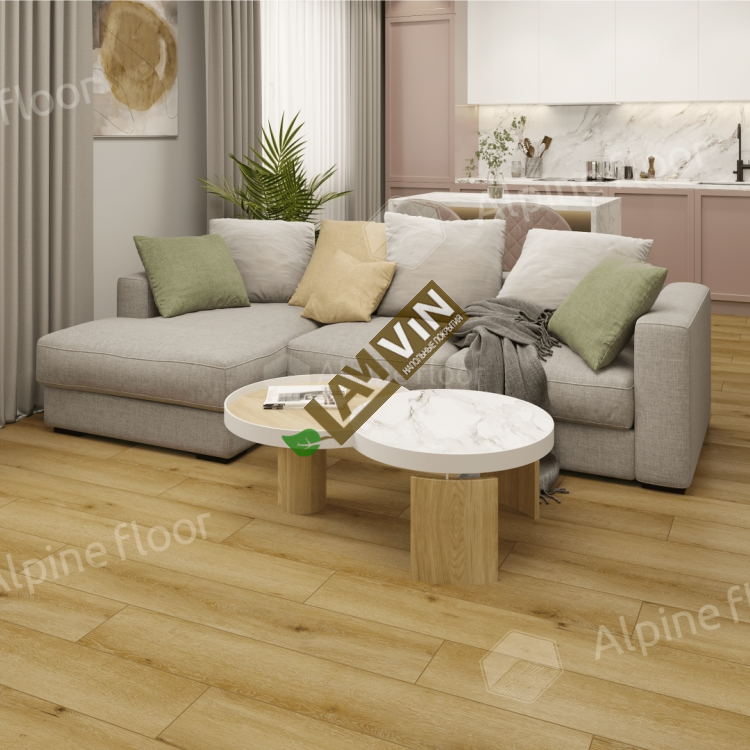 Ламинат Alpine Floor Дуб Ливорно LF100-06, класс 33, толщина 8 мм, коричневый