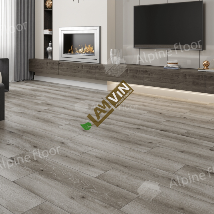 Ламинат Alpine Floor Дуб Бергамо LF101-09, класс 34, толщина 12 мм, серый