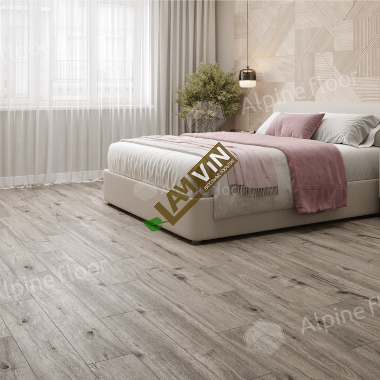Ламинат Alpine Floor Дуб Палермо LF101-10, класс 34, толщина 12 мм, серый